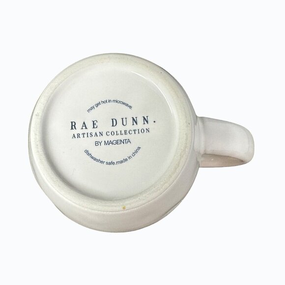 Rae Dunn Birthday Mug Ceramic Large Coffee Cup Magenta  Gift Pink Lining Dimples - Picture 3 of 8